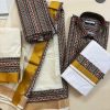 Dhoti, Shirt & Saree Combo – Distinct Prints, Refined Tradition