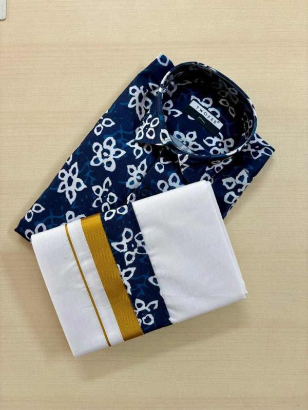 Dhoti & Shirt Combo – Subtle Prints, Grand Presence
