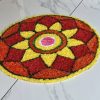 Colorful Floral Pookalam Design for Traditional Onam Use