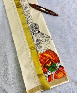 Onam Festival Classic Kasavu Dhoti