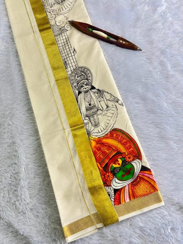 Onam Festival Classic Kasavu Dhoti