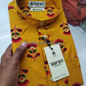 Sunset Peach Casual Kurtha