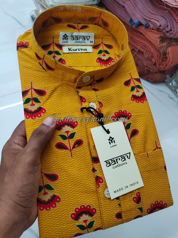 Sunset Peach Casual Kurtha