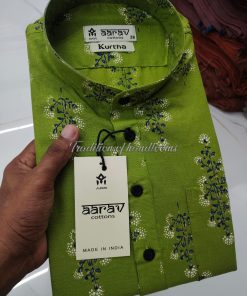 Olive Green Elegant Kurtha